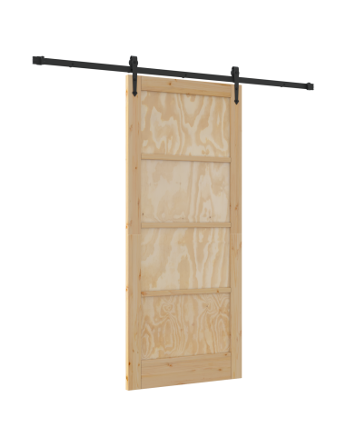 Porta scorrevole ORKDAL Marrone 86 x 198,5 cm Pino massello