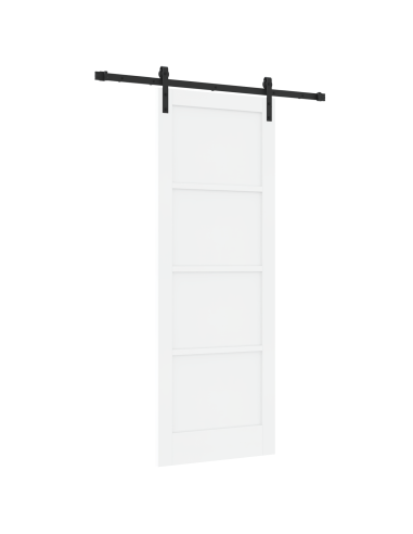 Porta scorrevole Bianco 78 x 211 cm Pino massello