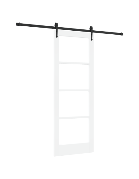 porta scorrevole  con set hardware 'ORKDAL'bianca 78x211 cm, porta interna  con vetro 'ORKDAL'bianca 78x211x4 cm