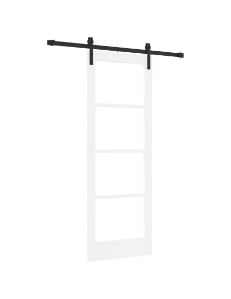 Porta Scorrevole  con Kit di Ferramenta 'ORKDAL'Bianca 73.5x198.5 cm, Porta Interna  con Vetro 'ORKDAL'Bianca 73.5x198.5x4 cm