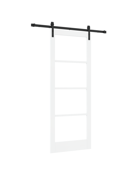 Porta Scorrevole  con Set di Accessori 'ORKDAL'Bianca 83x211 cm, Porta Interna  con Vetro 'ORKDAL'Bianca 83x211x4 cm