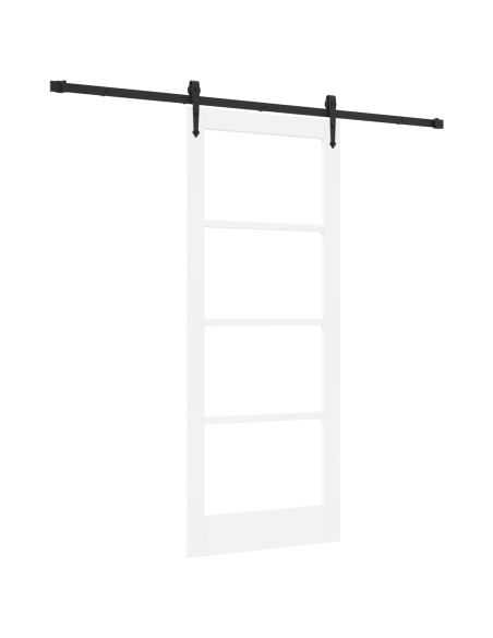 porta scorrevole  con set hardware 'ORKDAL'bianca 83x202 cm, porta interna  con vetro 'ORKDAL'bianca 83x202x4 cm