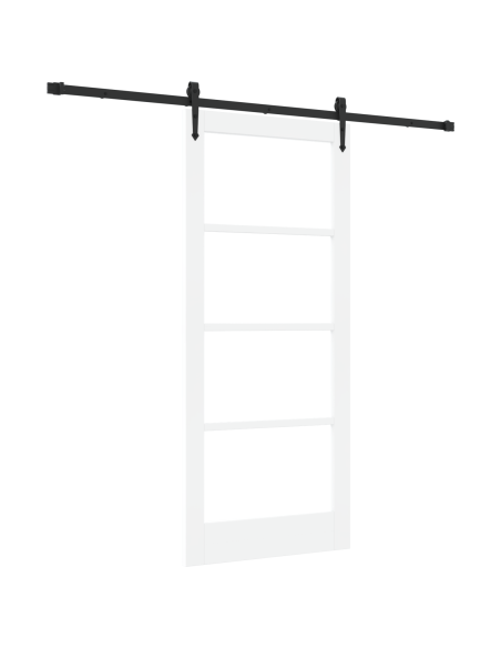 Porta scorrevole  con il set di ferramenta "ORKDAL" Bianca 86x198,5 cm, Porta interna  con vetro "ORKDAL" Bianca 86x198,5x4 cm