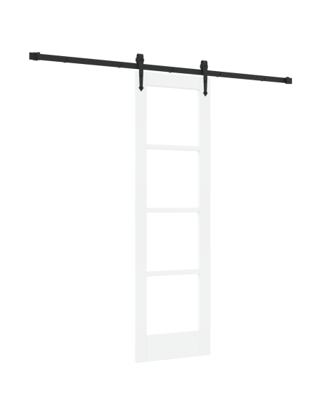 porta scorrevole  con hardware "ORKDAL" bianco 61x198.5 cm, porta interna  con vetro "ORKDAL" bianco 61x198.5x4 cm