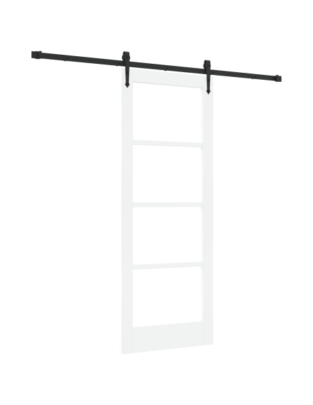 Porta scorrevole  con set di hardware 'ORKDAL'bianco 78x202 cm, Porta interna  con vetro 'ORKDAL'bianca 78x202x4 cm