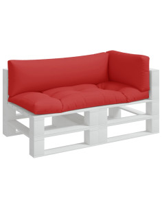 Cuscini per Pallet 3 pz Rossi in Tessuto 2