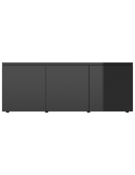 Mobile Porta TV Nero Lucido 80x34x30 cm in Legno Multistrato