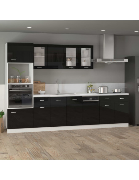Armadio Inferiore Cassetto “Lyon” Nero Lucido 80x46x81,5cm