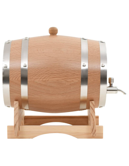 Barilotto di Vino con Spina in Legno Massello di Rovere 12 L