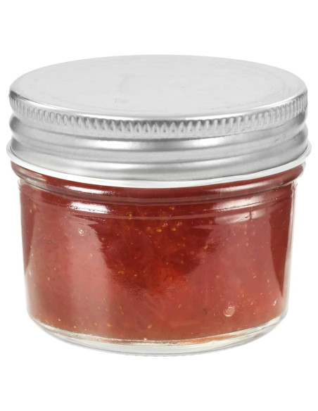 Vaso per Marmellata in Vetro Coperchio Argento 96 pz 110 ml