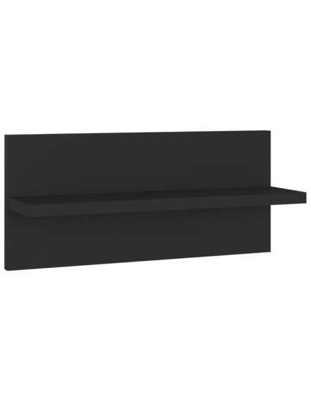 Mensole a Muro 4 pz Nere 40x11,5x18 cm in Legno Multistrato