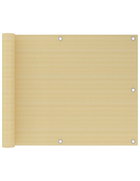Schermo Frangivista per Balconi Beige 75x300 cm in HDPE