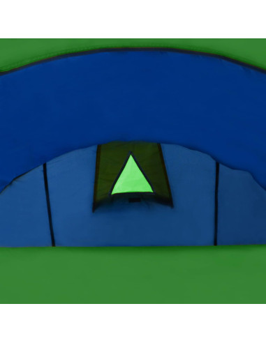 Tenda da Campeggio per 4 Persone Blu Marino/Verde