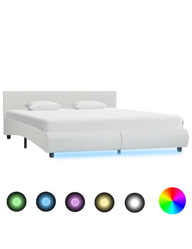 Giroletto con LED senza Materasso Bianco 180x200 cm