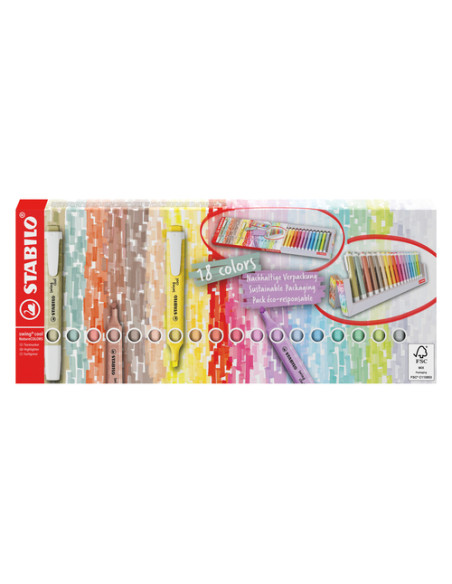 STABILO swing cool evidenziatore 18 pz Punta smussata Multicolore