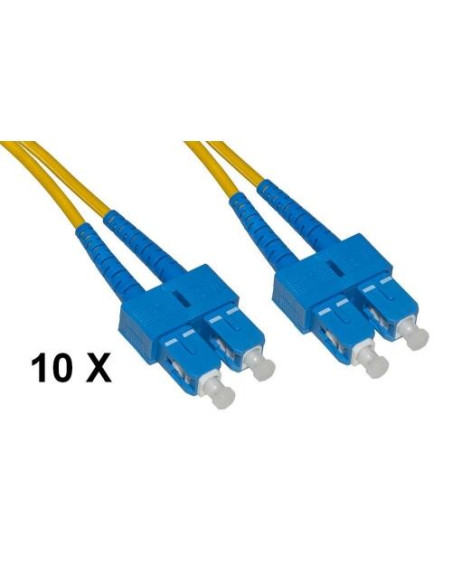 CAVO FIBRA OTTICA SC A SC SINGLEMODE DUPLEX OS2 GUAINA 2 MM 50/125 MT.1 - CONF. 10PZ - LKSCSC901E