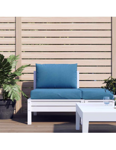 Cuscini per Pallet 2 pz Blu Mélange in Tessuto 2