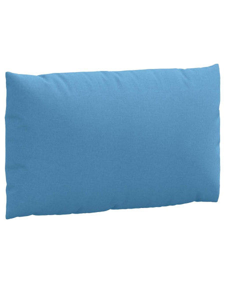 Cuscini per Pallet 2 pz Blu Mélange in Tessuto