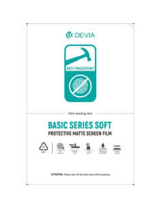 Devia Pellicole 12x18 Anti Shock e Impronte Opaca Basic Soft 50 pz