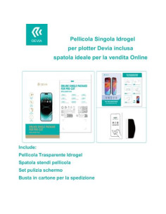 Apple Pellicola Singola Idrogel per plotter Devia inclusa spatola