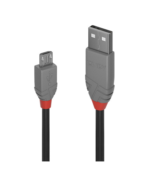 Lindy 36730 cavo USB USB 2.0 0,2 m USB A Micro-USB B Nero, Grigio