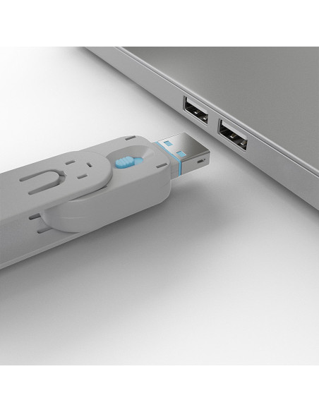 Lindy 40452 clip sicura Bloccaporte + chiave USB tipo A Blu Acrilonitrile butadiene stirene (ABS) 5 pz