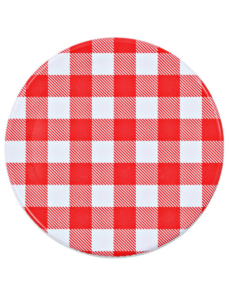 Vasi Marmellata in Vetro Coperchio Bianco e Rosso 96 pz 110 ml