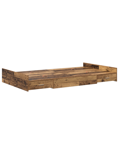 Struttura letto contenitore in legno vecchio 120x190 cm