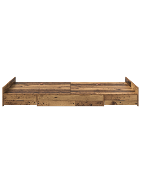 Struttura letto contenitore in legno vecchio 120x190 cm