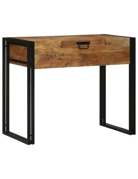 Tavolo da Trucco 90x50x75 cm in Legno Massiccio di Acacia