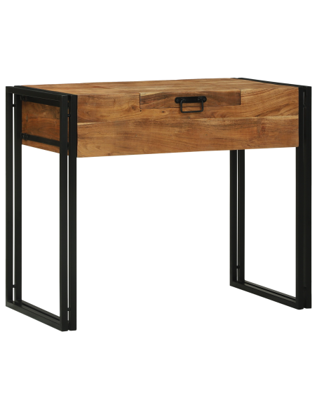 Tavolo da Trucco 90x50x75 cm in Legno Massiccio di Acacia