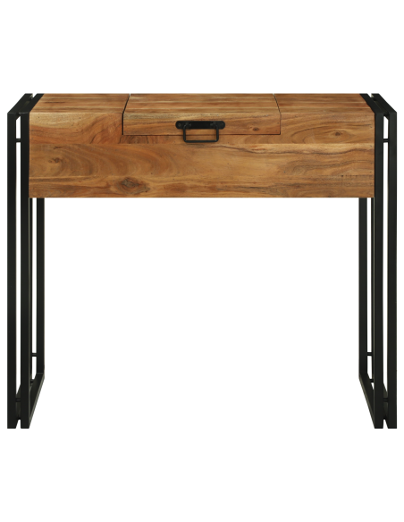 Tavolo da Trucco 90x50x75 cm in Legno Massiccio di Acacia