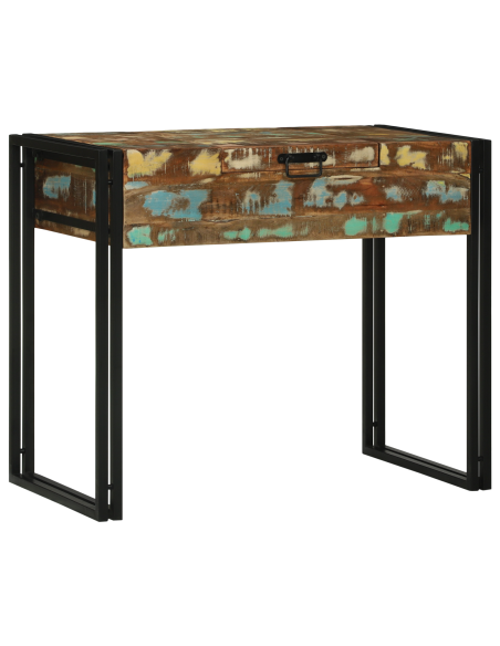 Tavolo da Trucco 90x50x75 cm Legno Massello Recuperato