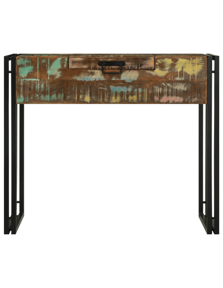 Tavolo da Trucco 90x50x75 cm Legno Massello Recuperato