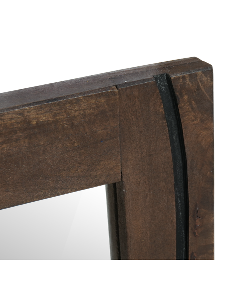 Specchio da bagno 50x70x3 cm Legno massello Mango