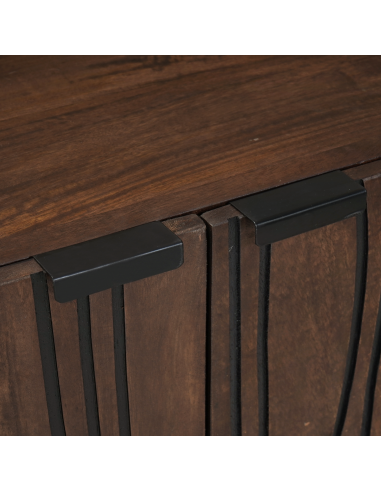 Credenza Noce 60 x 33,5 x 75 cm Legno di mango massello