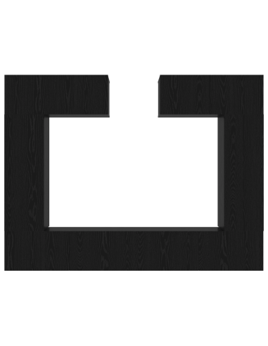 Set mobile TV 6 pcs Rovere Nero 100 x 30 x 30 cm