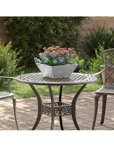 Vaso da giardino 5 pcs Argento 35 x 35 x 15 cm