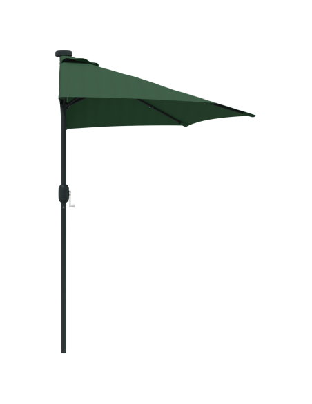 Ombrellone da Giardino Half con Palo in Alluminio Verde 294 cm