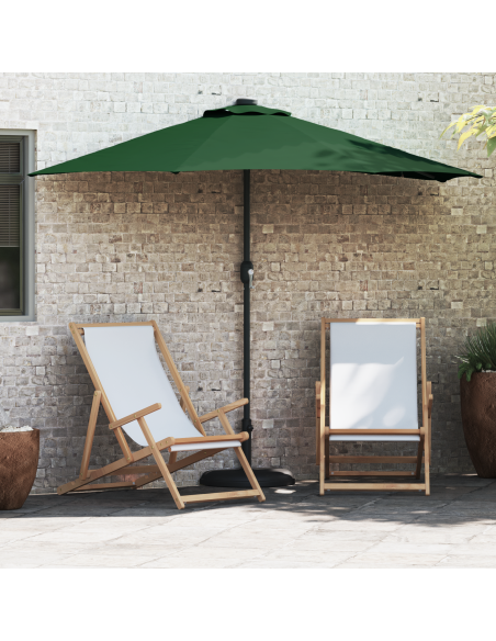 Ombrellone da Giardino Half con Palo in Alluminio Verde 294 cm