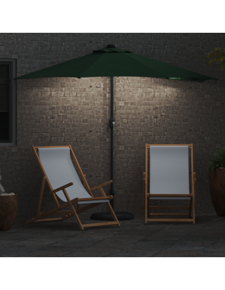 Ombrellone da Giardino Half con Palo in Alluminio Verde 294 cm