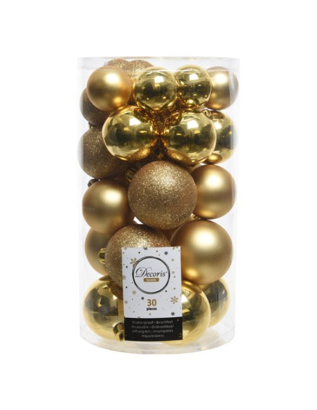 Pallina albero Amicasa 9022900 Clindro Sfera Mix Gold