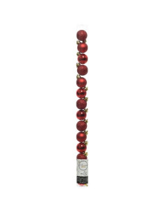 Pallina albero Amicasa 9020458 Tubo Sfera Mix Red
