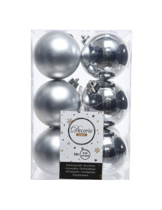 Pallina albero Amicasa 9021831 Sfera Mix Silver