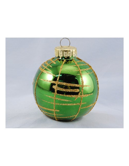 Pallina albero Santa Claus TE191839 Sfera Quadranti Verde Oro Assortit