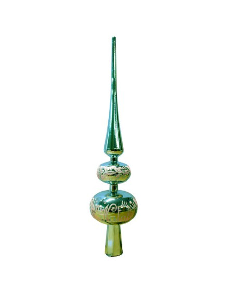Puntale albero di natale Santa Claus PD273VB Decor Verde