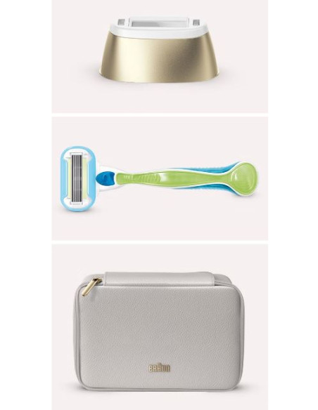 Braun BR2-238427 epilatore a luce pulsata Luce pulsata intensa (IPL) Oro, Bianco