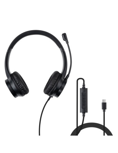 Lindy 20439 cuffia e auricolare Cablato Casco Ufficio USB tipo A Nero