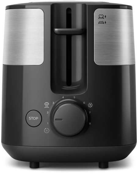 Philips Daily Collection HD2516/90 Tostapane - 2 fette, fessura ampia, metallo