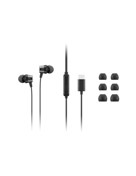Lenovo 4XD1J77351 cuffia e auricolare Cablato In-ear Ufficio USB tipo-C Nero
